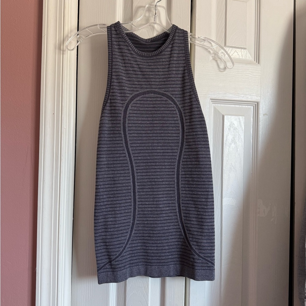 lululemon athletica Charcoal Striped Tank Top